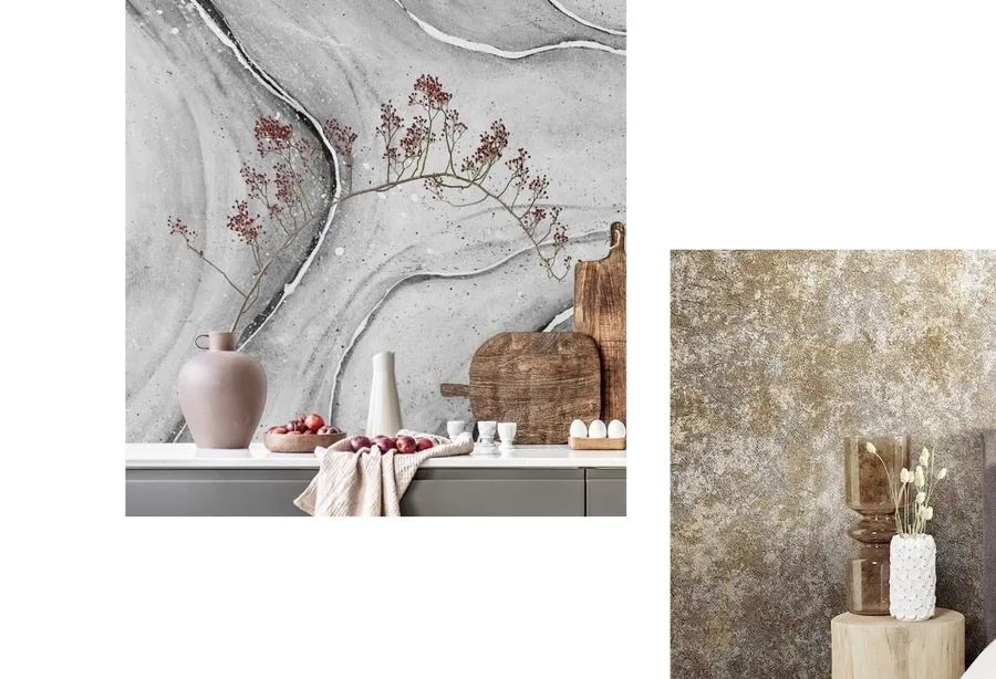 Silver and gold abstract luxury wallpaper